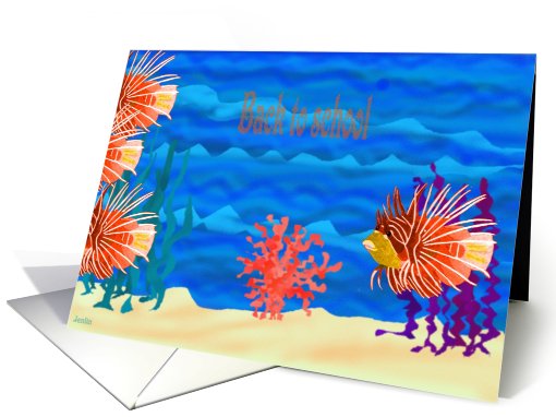Back to school, Lion fish card (674734)