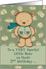 Happy Birthday to a Special Little Bear on Their 2nd Birthday card