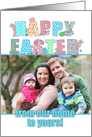 Happy Easter Photo Card, from our home to yours! with bunnies. card