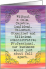 Administrative Professionals Day with Vintage Banner & Rainbow Colors card