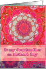 Happy Mother’s Day, to my Grandmother, floral doodle mandala, pink card