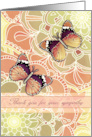 Thank You for Your Sympathy with Butterflies in Soft Neutral Colors card