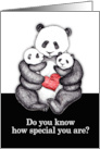 Happy Mother’s Day You’re so Special Panda with Babies & Red Heart card