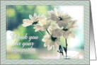 Thank You for Your Sympathy with White Daisies and Chevron Pattern card