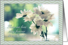 Those we love stay forever in our hearts, white daisies, chevron. card