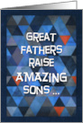 Happy Father’s Day from Son with Triangle Pattern and Humor card