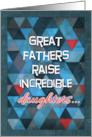 Happy Father’s Day from Daughter with Triangle Pattern and Humor card