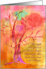 Thank you for your sympathy, hope in Christ, tree with heart & sun card