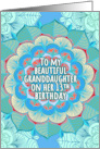 Happy 13th Birthday to My Beautiful Granddaughter with Mandala Flower card