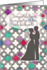 Wedding congratulations to sister & new husband, Moroccan pattern card