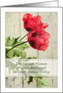 In Remembrance of Your Husband on Your Anniversary with Red Poppies card