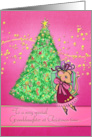 To a Special Granddaughter at Christmas Time with Cute Mouse and Stars card