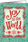 Joy to the World Christmas Typography for Sister & Husband card