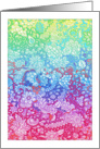 Rainbow Doodle Hand Drawn Tangle Blank Note Card