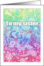 Happy Birthday Sister with Colorful Rainbow Tangle Doodle card