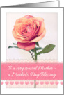 A Mother’s Day Blessing for a Special Mother with Peach Pink Rose card