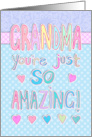 Happy Mother’s Day Grandma You’re Amazing with Pastel Typography card