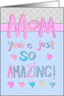 Happy Mother’s Day, Mom, you’re amazing! Pastel cut out typography card