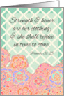 Happy Mother’s Day Proverbs 31 Scripture with Mint & Floral Pattern card