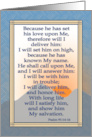 Happy Father’s Day Christian Scripture for Husband Psalm 91:14-16 card