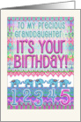 Happy 5th Birthday for Granddaughter, cute tiny circus elephants card