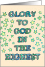 Merry Christmas, typography, Glory to God in the Highest, Christian card