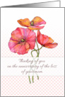 Thinking of You on the Anniversary of the Loss of Your Mom Poppies card