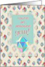 Happy Birthday Dear Friend You’re an Absolute Gem Pastel Pattern card