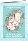 Congratulations on the Birth of Your New Baby Boy Pencil Illustration card