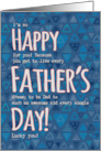 Happy Father’s Day to a Lucky Dad Funny Humor on Blue card