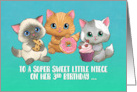 Happy 3rd Birthday to a Sweet Little Niece with Cute Kittens card