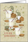 Christmas Wishes for Grandchildren with Gnomes Milk and Cookies card