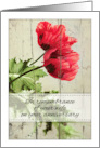 In Remembrance of Your Wife on Your Anniversary with Red Poppies card