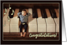 Congratulations on Your New Baby with Musical Notes and Piano card