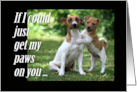 Missing You So Much with Cute Mother Dog and Puppy card