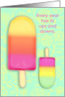 Happy Birthday Ice Pops Card, Ups and Downs. card