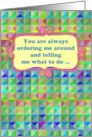 Funny Boss’s Day with Colorful Geometric Pattern card