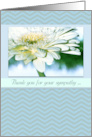 Thank You for Your Sympathy with White Daisy and Chevron Pattern card