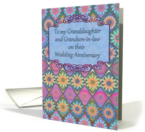 Wedding Anniversary - To Granddaughter and Grandson-in-law card