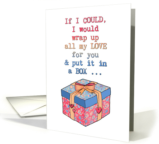 Valentine's Day, gift box, all my love ... card (1027971)