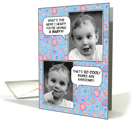 Congratulations on Your Pregnancy with Cute Baby and Hearts card