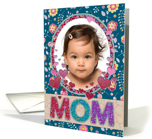 Happy Mother's Day for Mom with Patterns and Hearts &... (1039519)