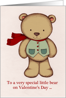 Valentine’s Day Teddy Bear for a Special Little Person card