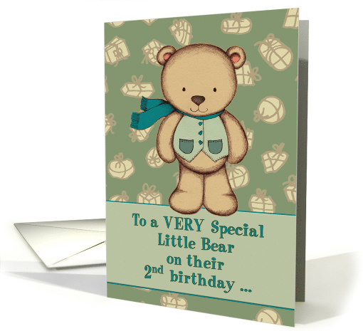 Happy Birthday to a Special Little Bear on Their 2nd Birthday card