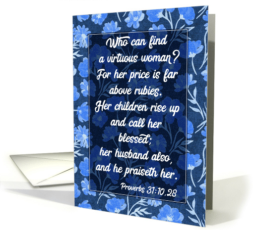 Mother's Day for Wife Proverbs 31 Above Rubies Typography card