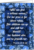 Mother’s Day for Wife Proverbs 31 Above Rubies Typography card