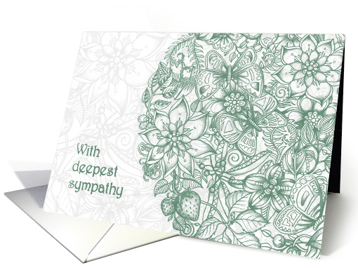 Deepest Sympathy on Loss of a Child with Butterflies and Flowers card
