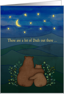 Father’s Day, for Dad - Bears, landscape, stars, moon, illustration card