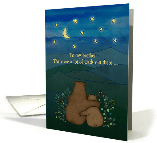 Father's Day, for brother - Bears, landscape, stars,... (1065149)