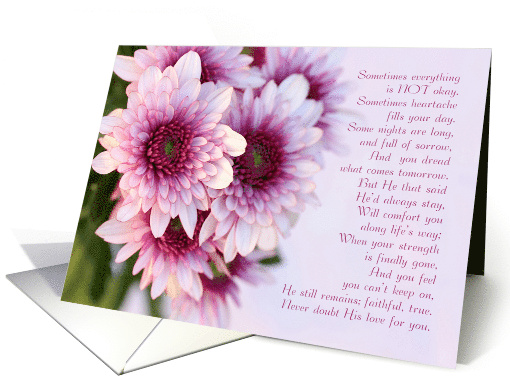 Sympathy for Loss with Pink Daisies and Christian Poem... (1067407)